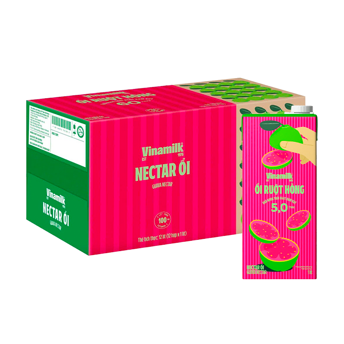 [Thùng] Nước Vfresh Ổi Ép Nectar 1L x 12 Hộp