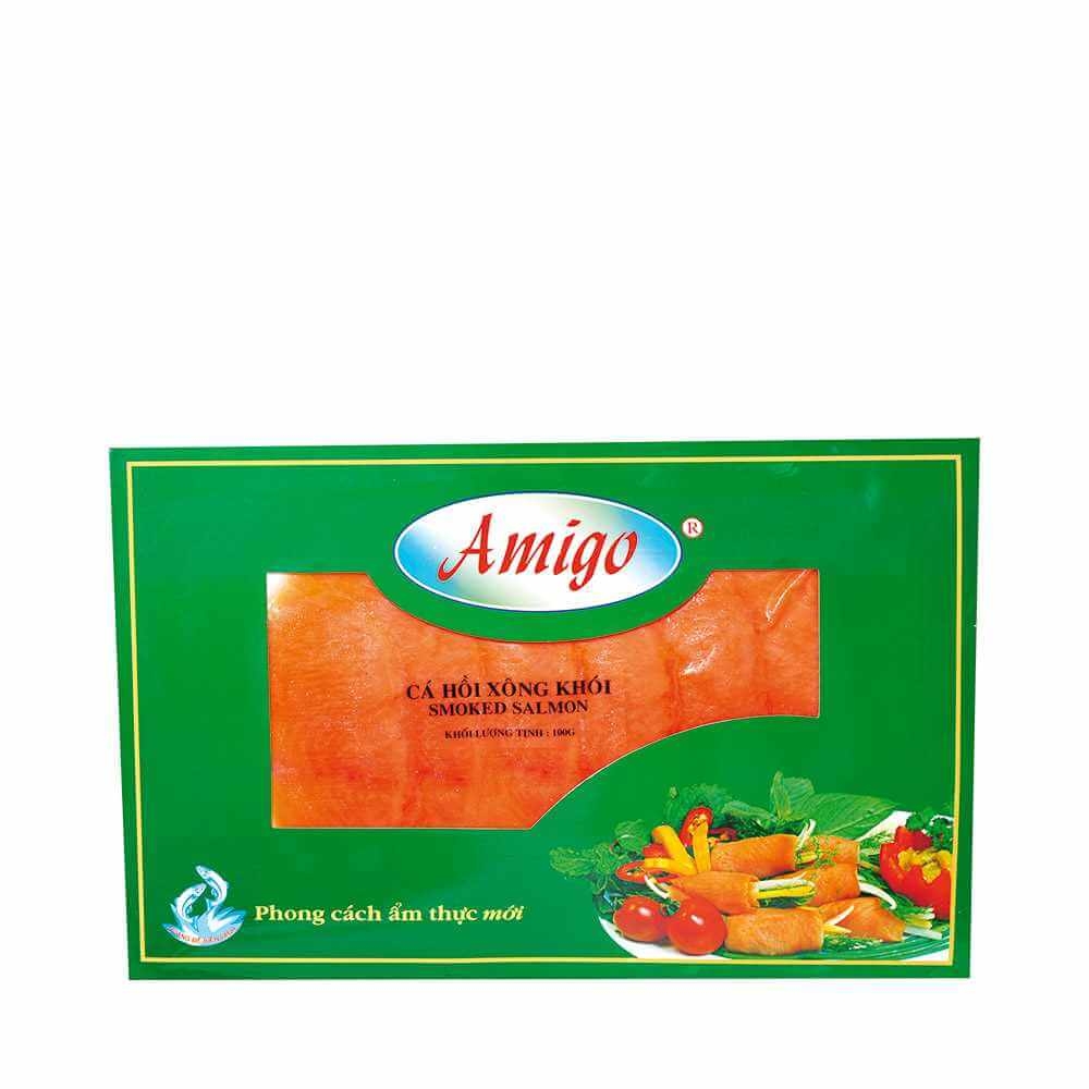 Cá Hồi Xông Khói Cắt Lát Đông Lạnh Amigo 100g