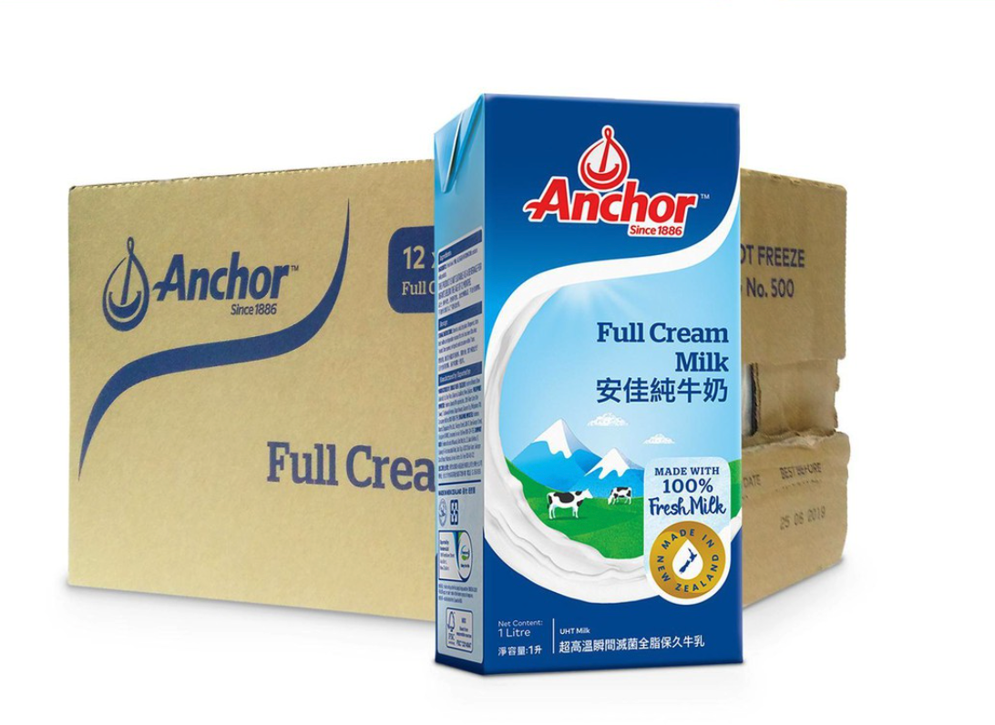 [Thùng] Sữa Tươi Tiệt Trùng Anchor 1L x 12 Hộp