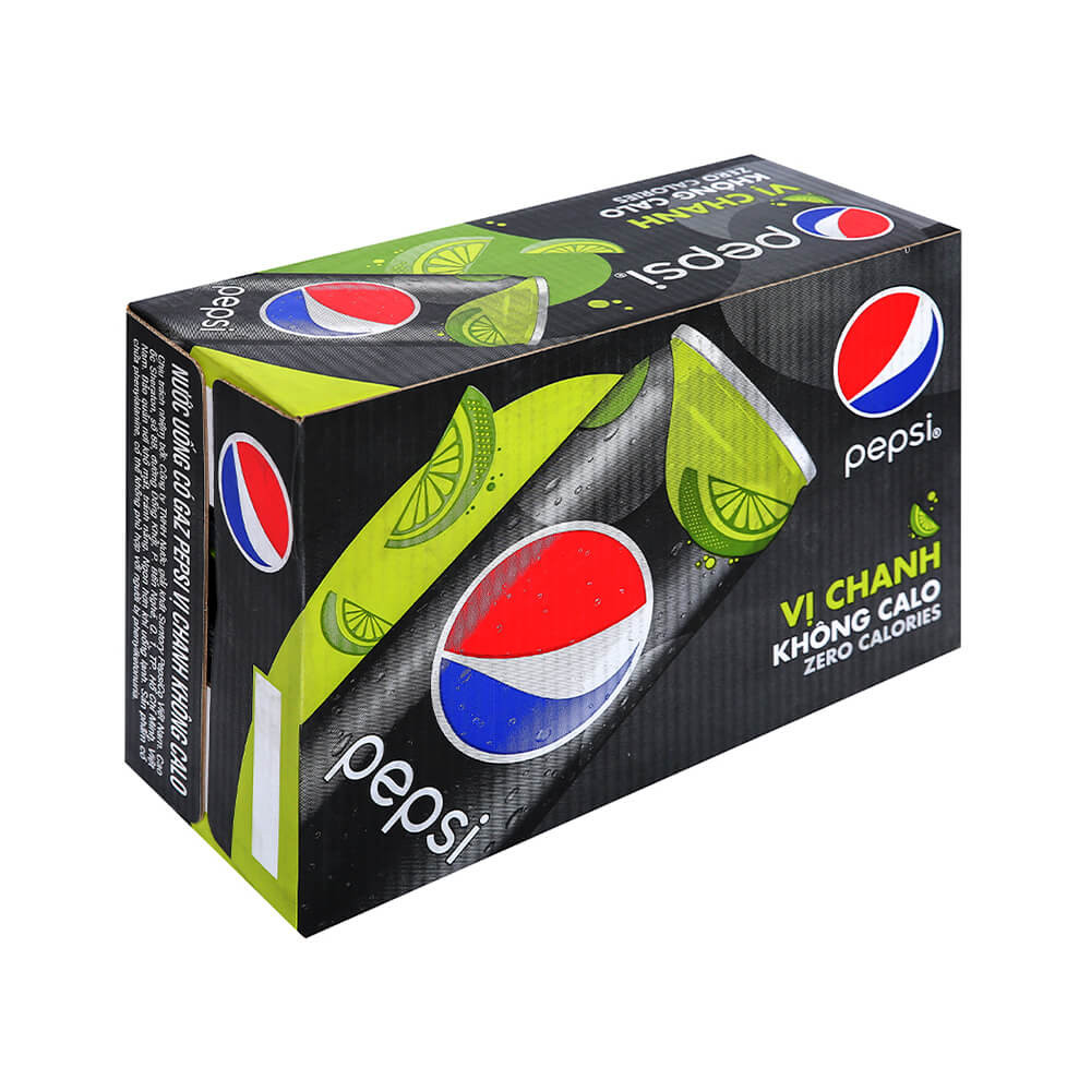 [Thùng] Nước Ngọt Pepsi Không Calo Vị Chanh 320ml x 24 Lon