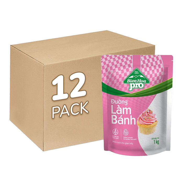 [Bao] Đường Bột Làm Bánh Biên Hòa 1kg x 12 Gói