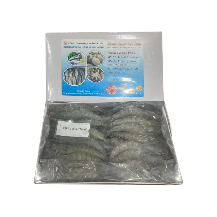 Tôm Thẻ Đông Lạnh Size 46 - 50 Gói 1kg