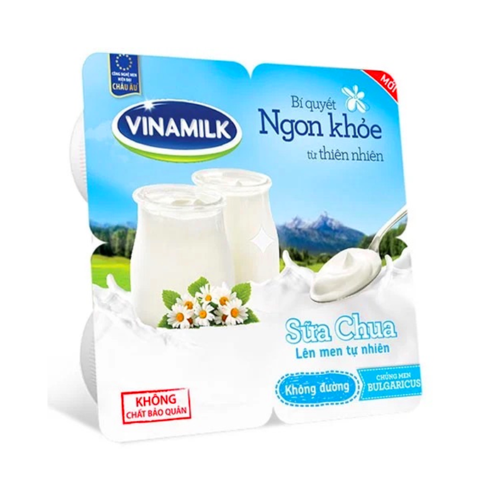 Vinamilk Yogurt - No Sugar 100g x 4 Boxes