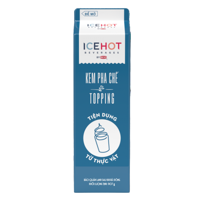 Kem Topping Pha Chế Tiện Dụng ICEHOT 907g