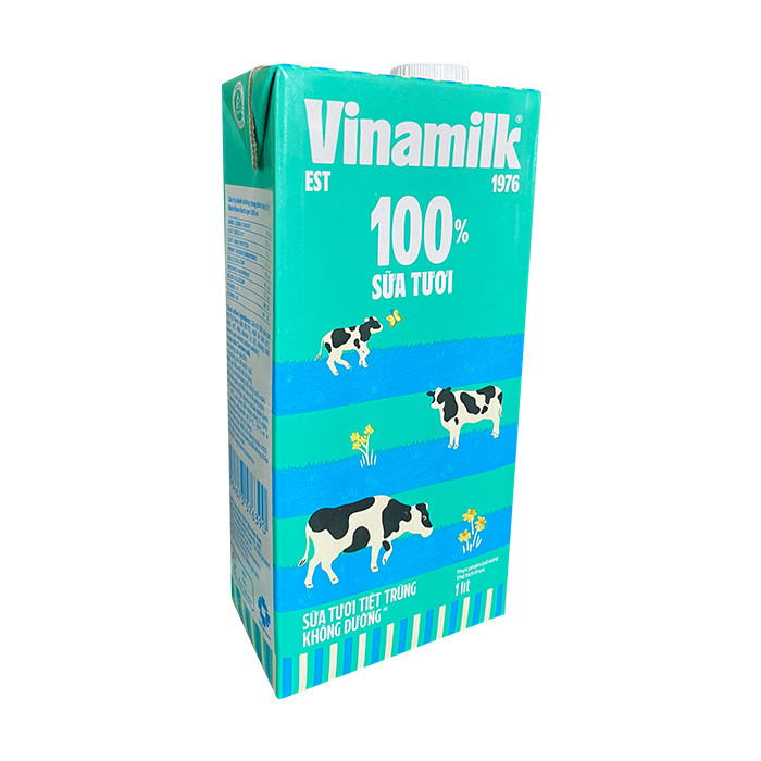 Vinamilk 100% Milk - No Sugar 1L