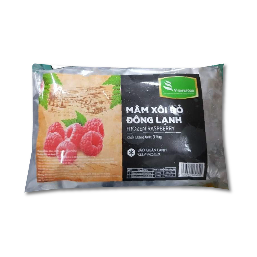 Mâm Xôi Đỏ V-Safefood Đông Lạnh 1kg | KAMEREO