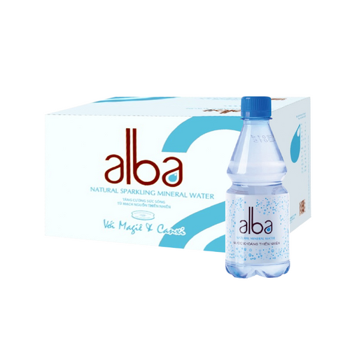 [Thùng] Nước Suối Alba Không Ga (Chai Nhựa) 350ml x 24 Chai