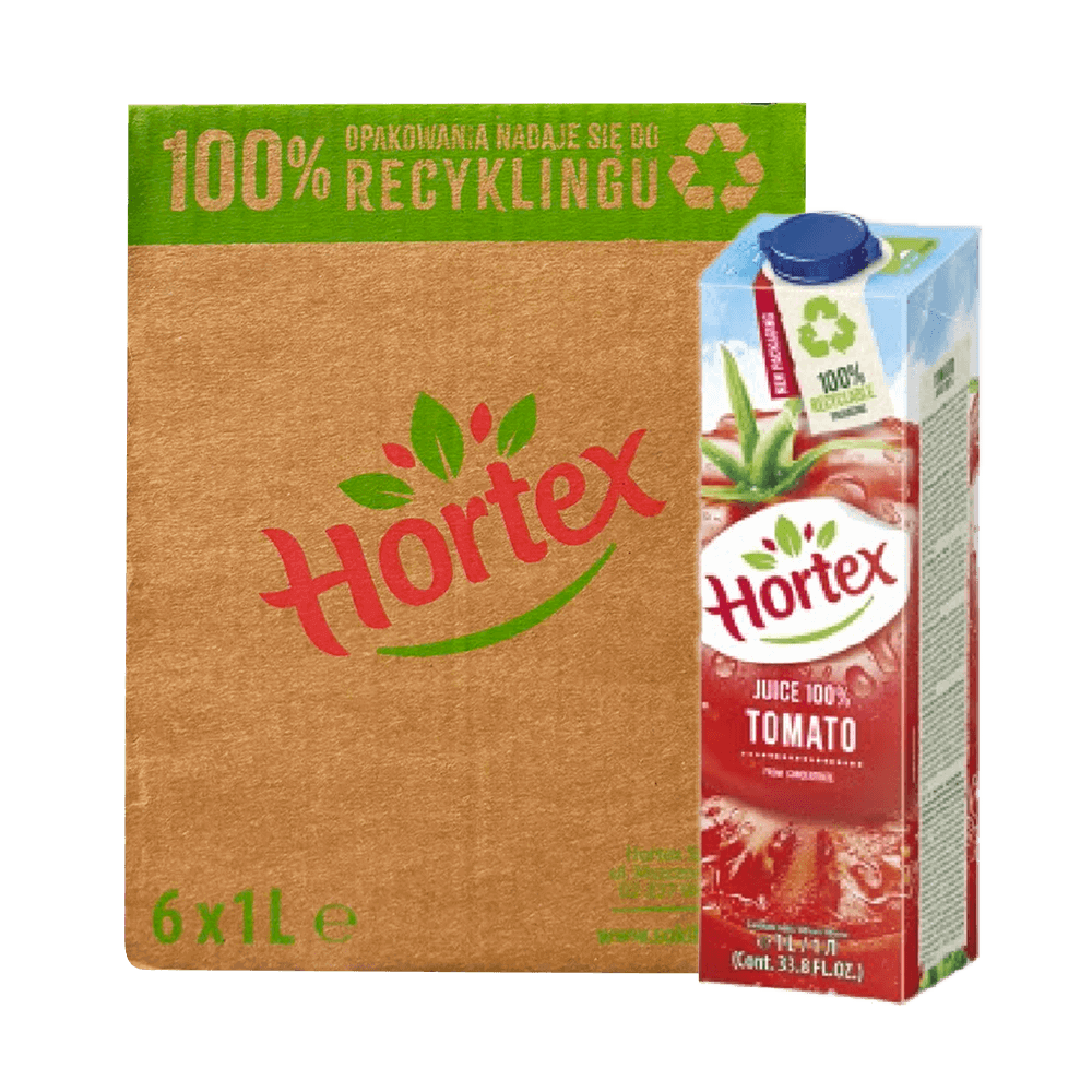 [Thùng] Nước Ép Cà Chua 100% Nguyên Chất Hortex 1L x 12 Hộp
