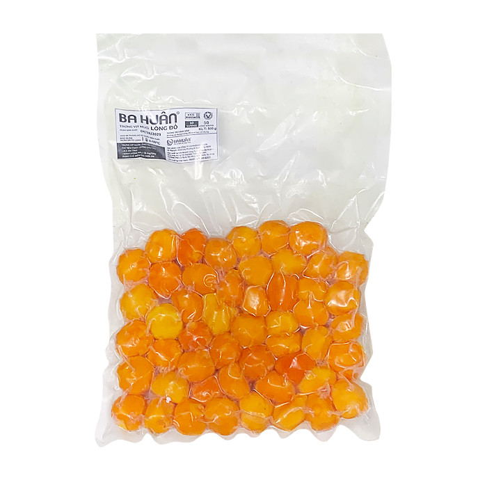 Lòng Đỏ Trứng Muối Đông Lạnh Ba Huân Size 10 - 12g Gói 50 Trứng