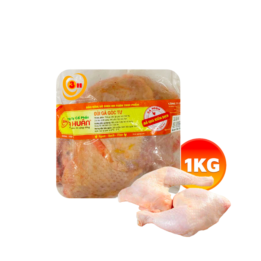 Đùi Gà Góc Tư Đông Lạnh Ba Huân Gói 1kg