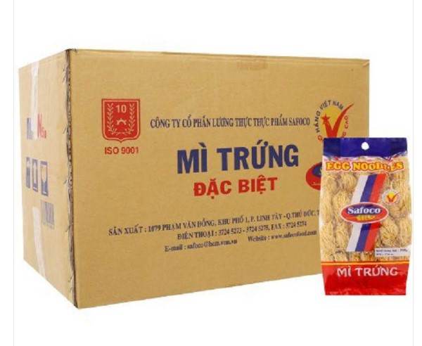 [Thùng] Mì Trứng Sợi Lớn Safoco 500g x 20 Gói