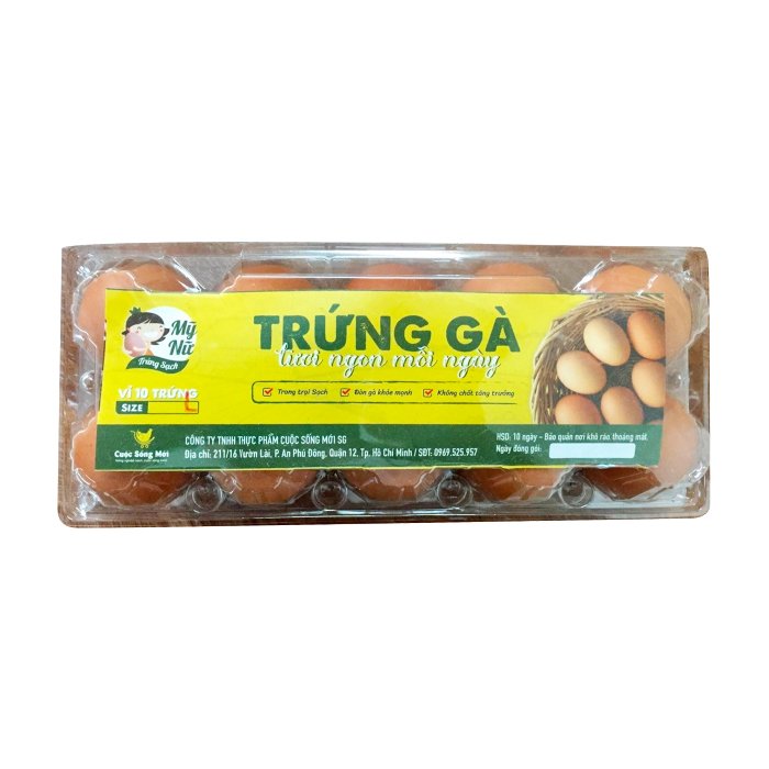 Trứng Gà Mỹ Nữ Size L Hộp 10 Quả