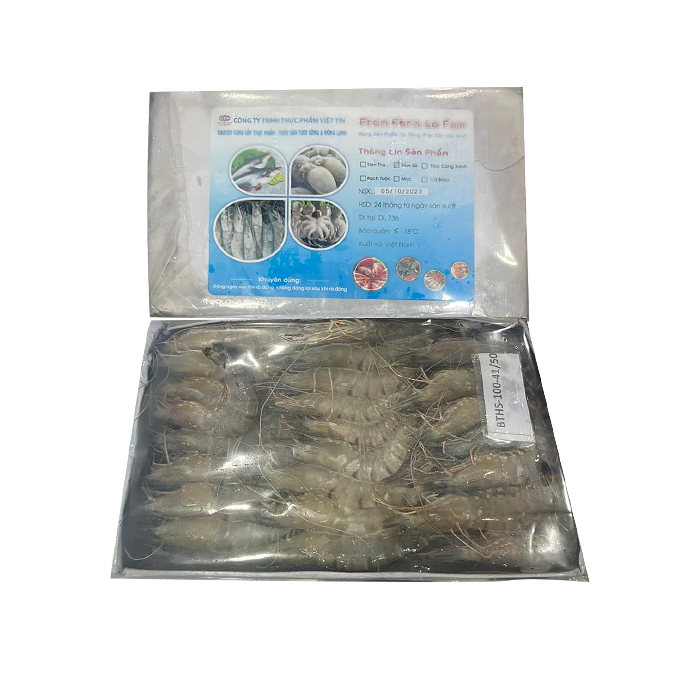 Tôm Sú Đông Lạnh Size 46 - 50 Gói 1kg