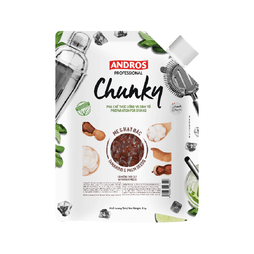 Mứt Andros Chunky Me Và Hạt Đác Túi 1kg