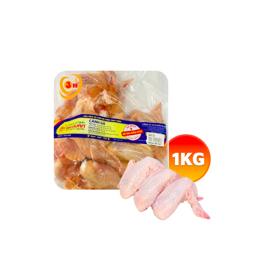 Cánh Gà Đông Lạnh Ba Huân Gói 1kg