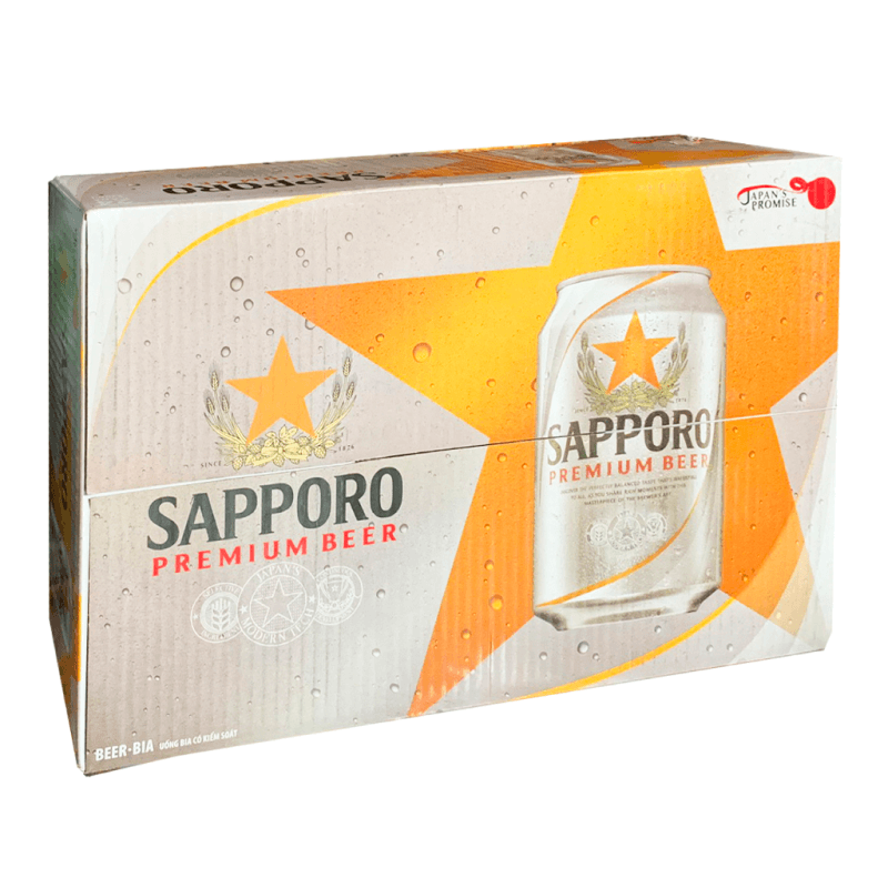 [Thùng] Bia Sapporo 330ml x 24 Lon