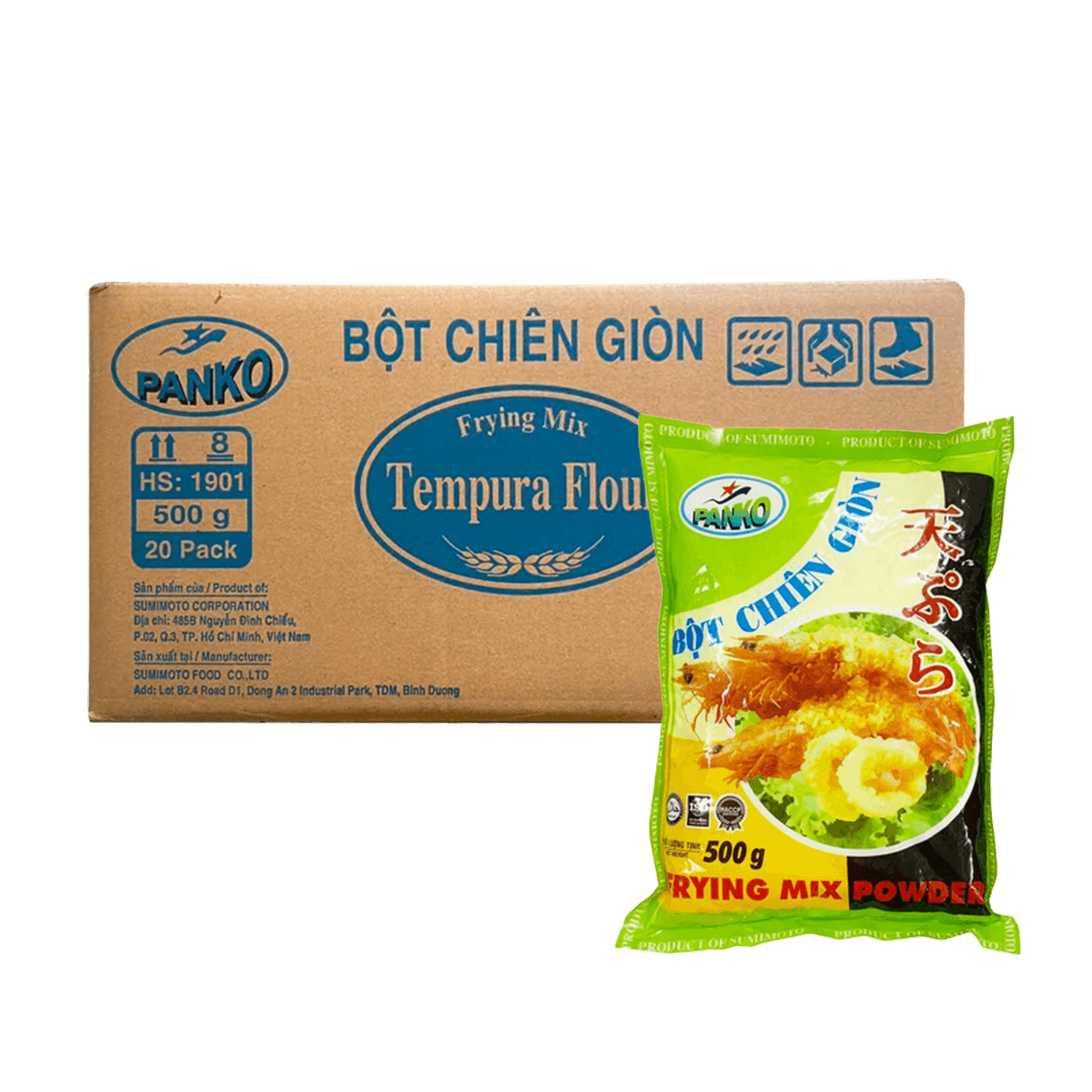 [Thùng] Bột Chiên Giòn Panko 500g x 20 Gói