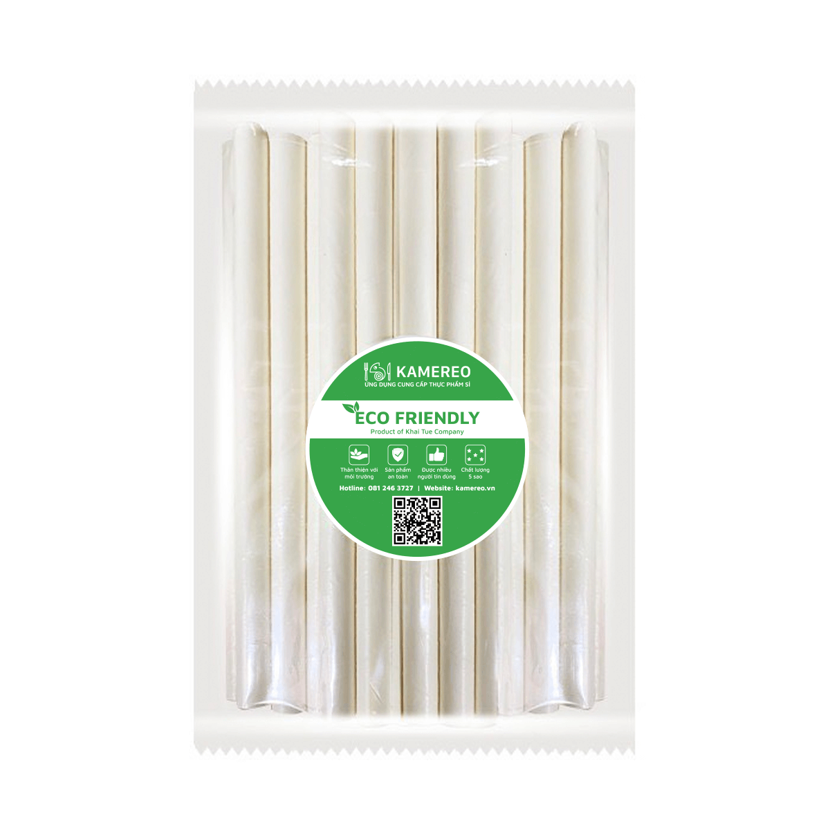 Ống Hút Giấy Kamereo Phi 12 x 50 Ống