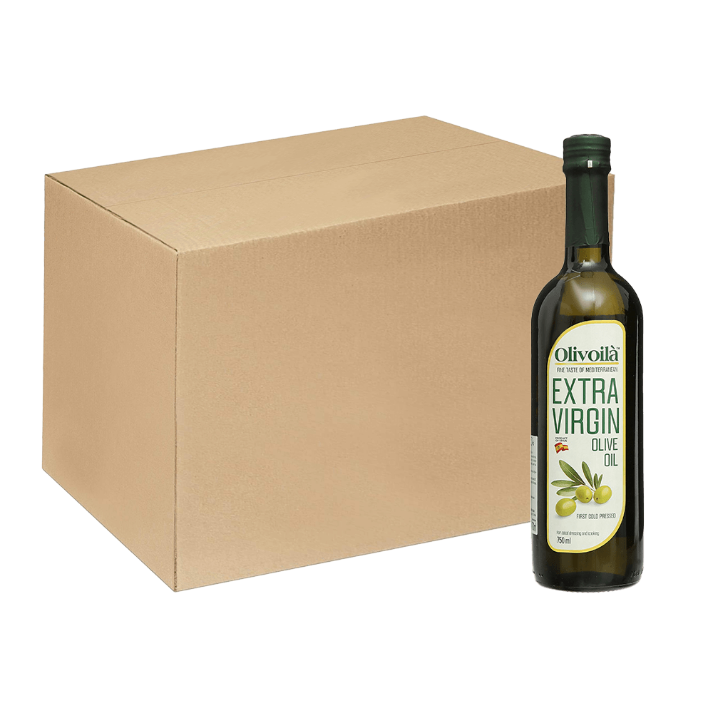 [Thùng] Dầu Oliu Extra Virgin Olivoilà 750ml x 6 Chai