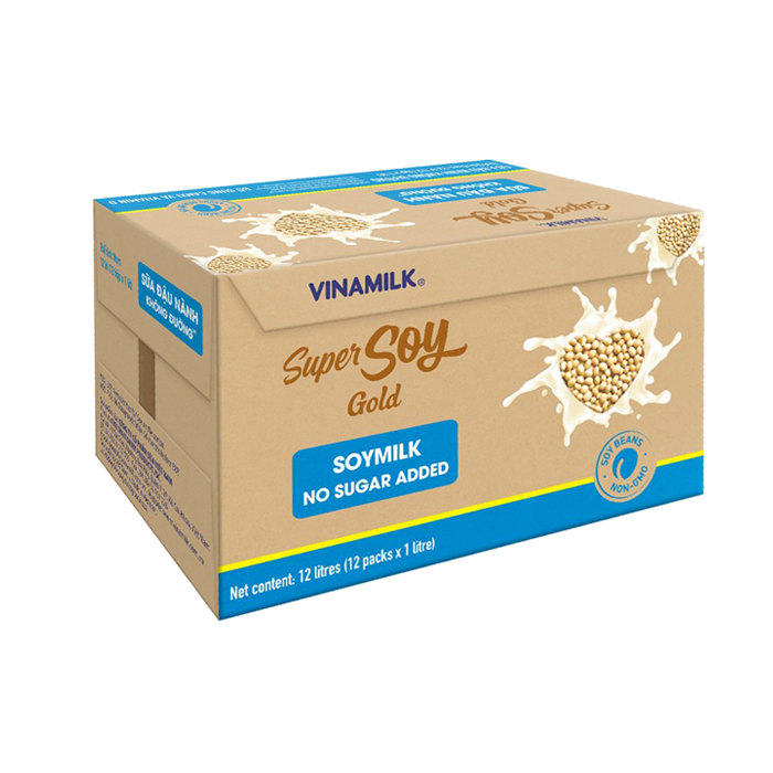 [Thùng] Sữa Đậu Nành SuperSoy Không Đường 1L x 12 Hộp