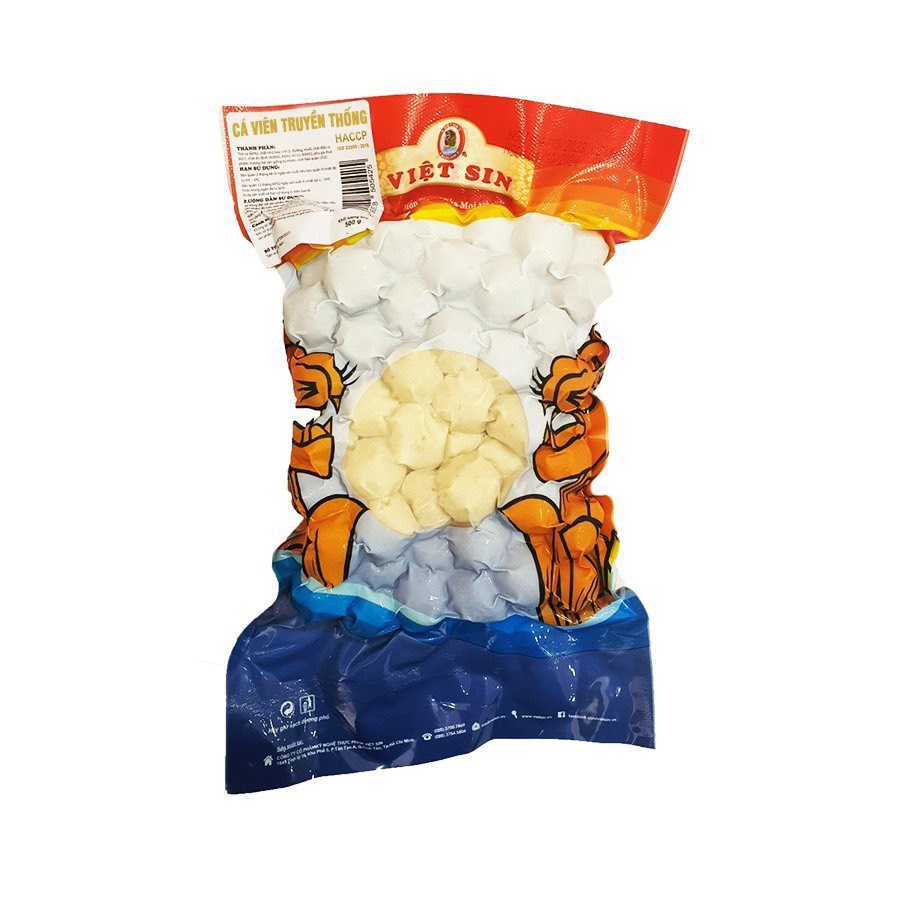 Cá Viên Truyền Thống Đông Lạnh Việt Sin 500g