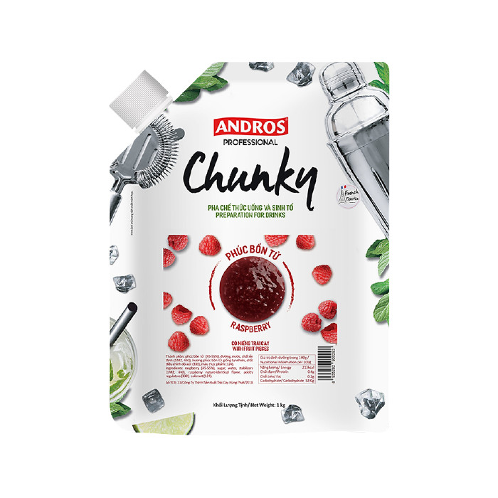 Mứt Andros Chunky Phúc Bồn Tử Túi 1kg