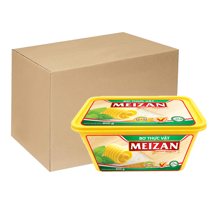 [Thùng] Bơ Thực Vật Cao Cấp Meizan 800g x 12 Hộp