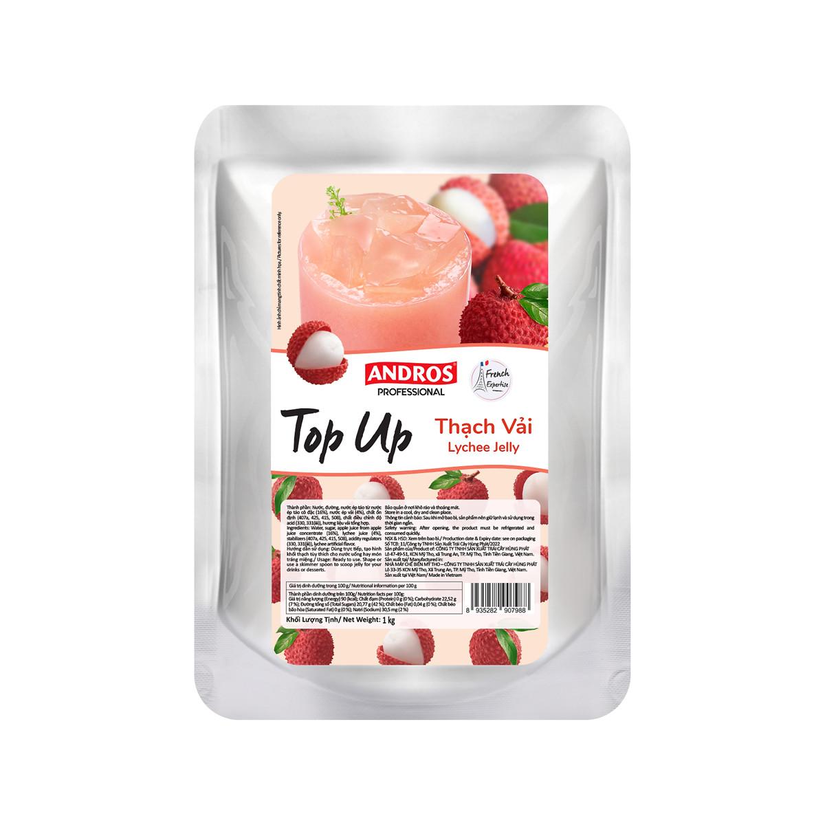 Andros Top Up Jelly Lychee 1kg