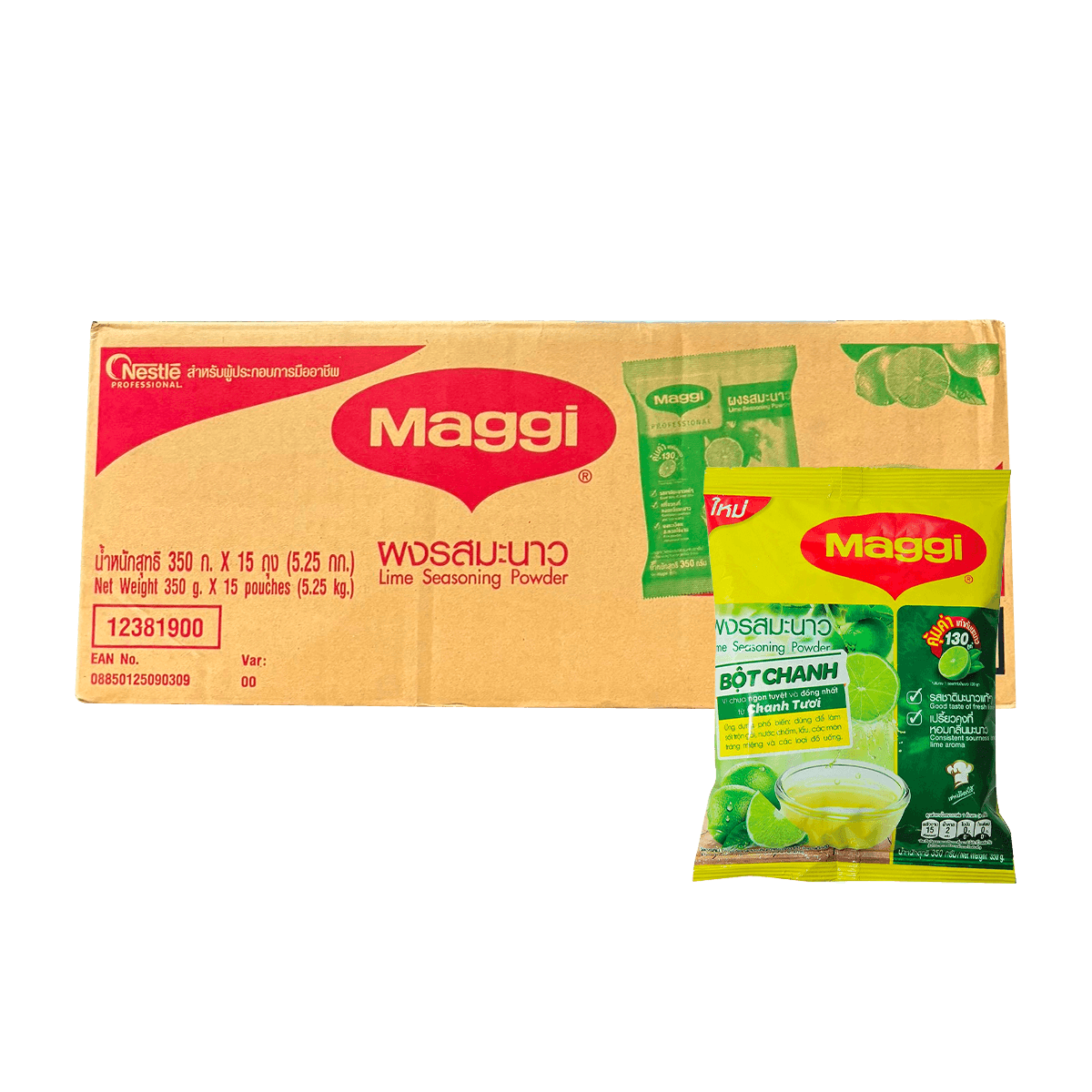 [Thùng] Bột Chanh Maggi 350g x 15 Gói