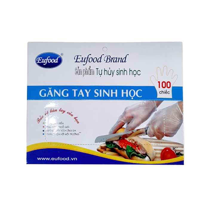 Găng Tay Sinh Học EUFood (100 Cái/ Hộp)