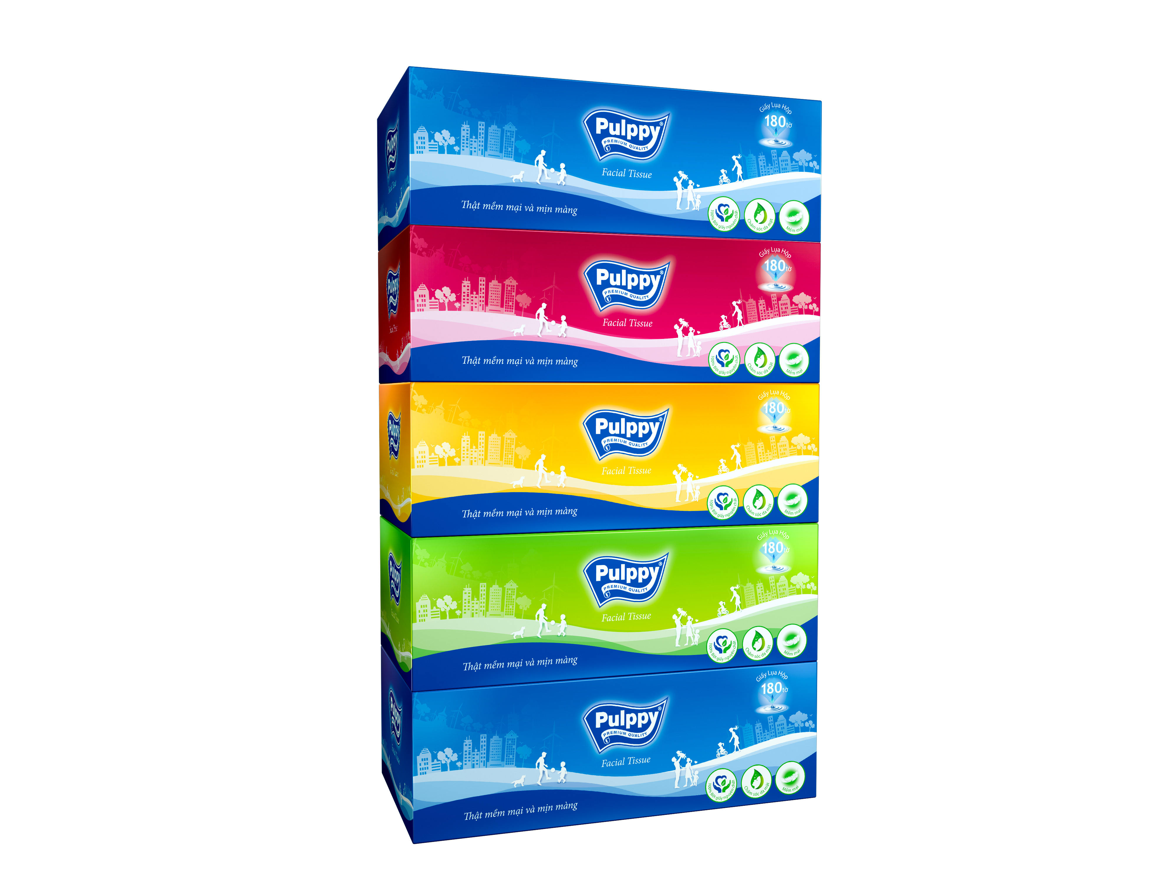 [Thùng] Khăn Giấy Hộp Pulppy (2 Lớp) 180 Tờ x 50 Hộp