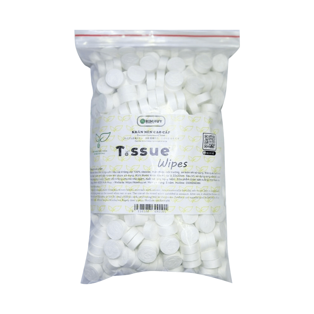 Khăn Giấy Nén Cao Cấp T.ssue Wipes 500 Viên