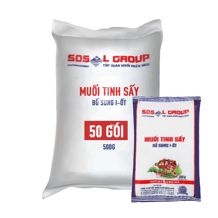 [Bao] Muối Tinh Sấy Bổ Sung I Ốt Sosal Group 500g x 50 Gói