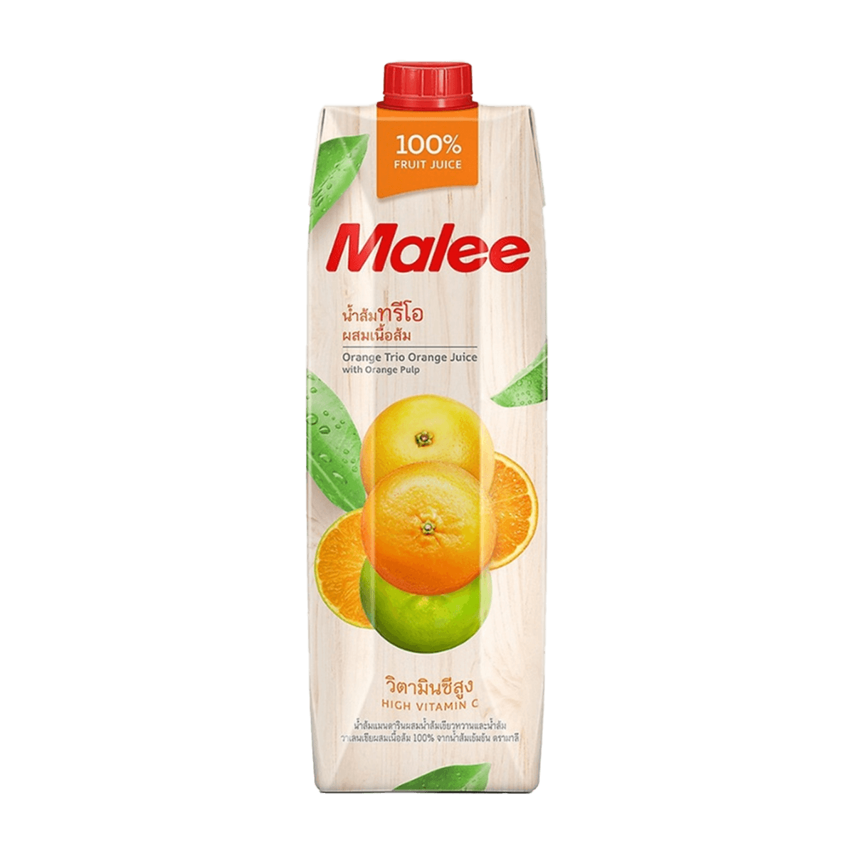 Malee 100% Orange Trio Orange Juice with Orange Pulp 1L