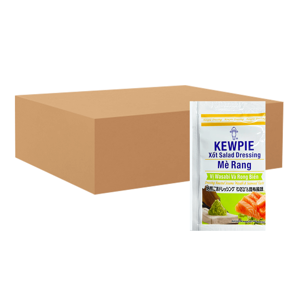 [Thùng] Nước Xốt Salad Mè Rang Kewpie Hương Vị Wasabi Và Rong Biển 15ml x 400 Gói