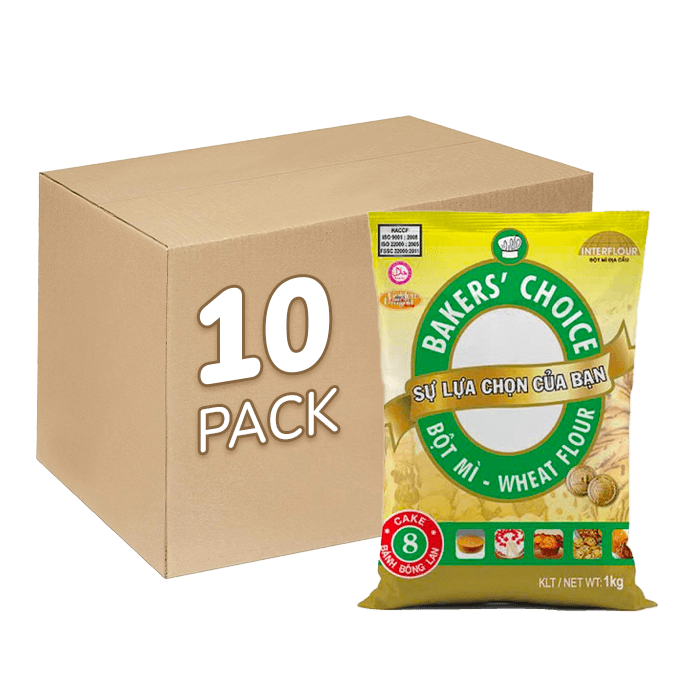 [Thùng] Bột Mì Bakers' Choice 1kg Số 8 x 10 Gói