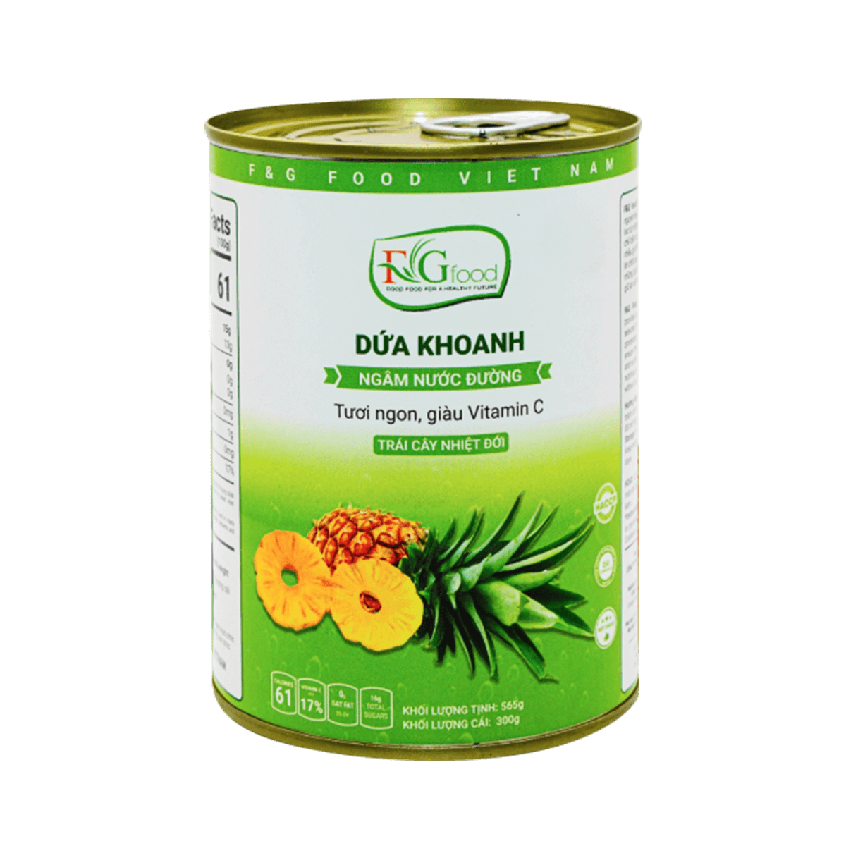 F&G Food Canned Pineapple Slices 20 Oz 565g KAMEREO