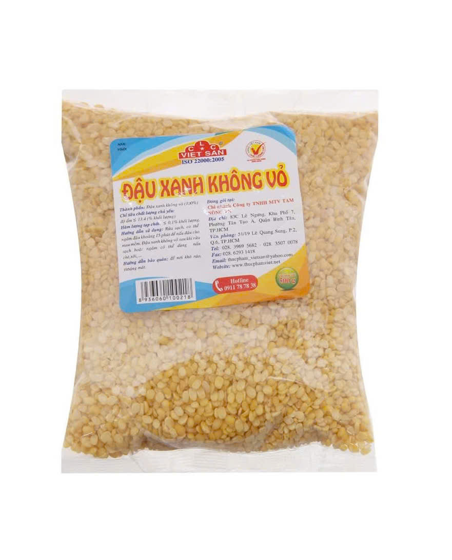 Đậu Xanh Không Vỏ Vietsan 500g
