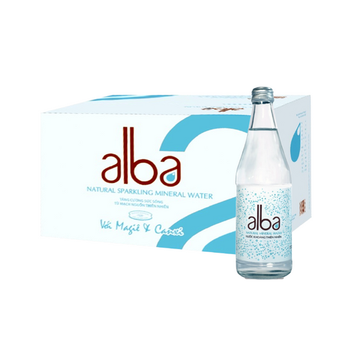 [Carton] Alba Still Mineral Water (Glass Bottle) 450ml x 20 Bottles