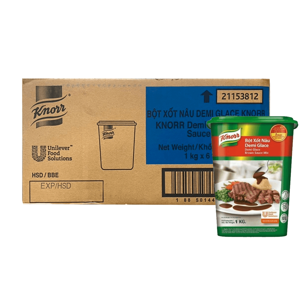 [Thùng] Bột Xốt Nâu Demiglace Knorr 1kg x 6 Hộp