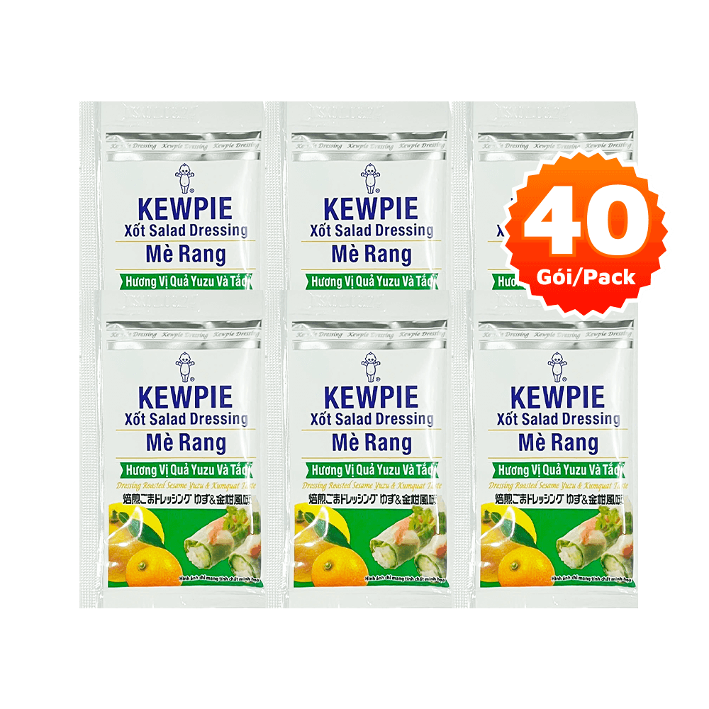 Nước Xốt Salad Mè Rang Kewpie Hương Vị Yuzu Và Tắc 15ml x 40 Gói