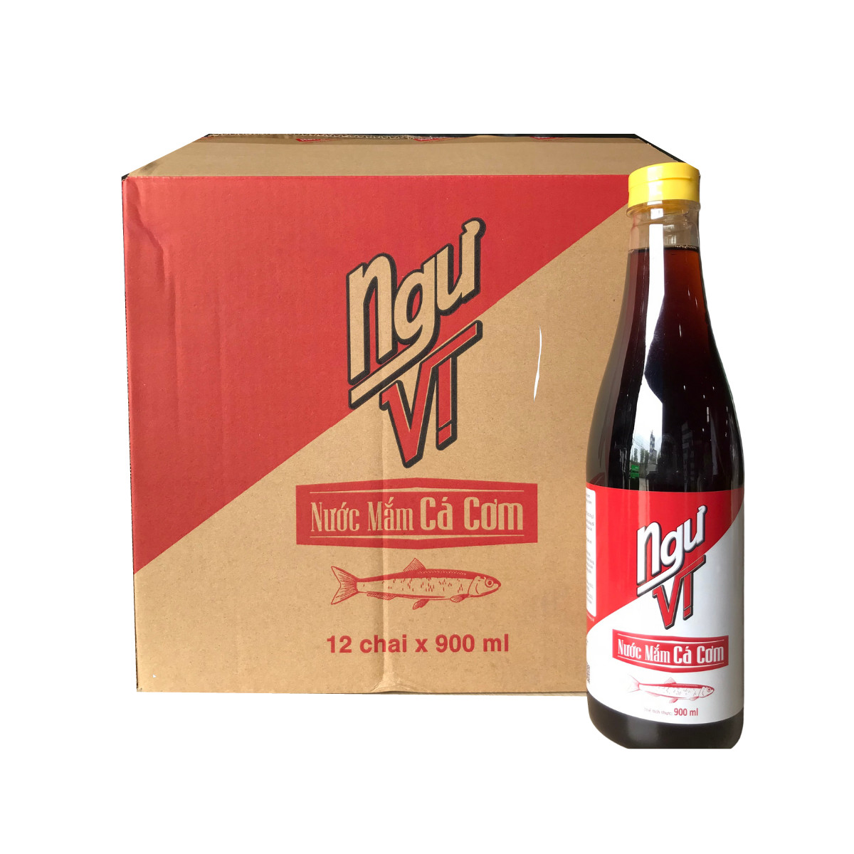 [Thùng] Nước Mắm Ngư Vị Hồng Hạnh 900ml x 12 Chai
