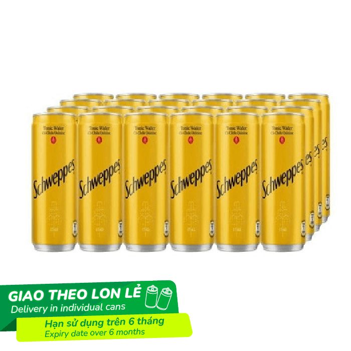 Combo 24 Lon Lẻ Schweppes Tonic Water 320ml