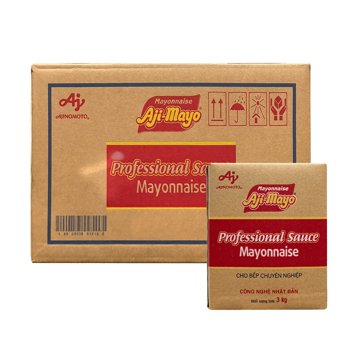 [Thùng] Xốt Mayonnaise Ajinomoto 3kg x 4 Hộp Giấy