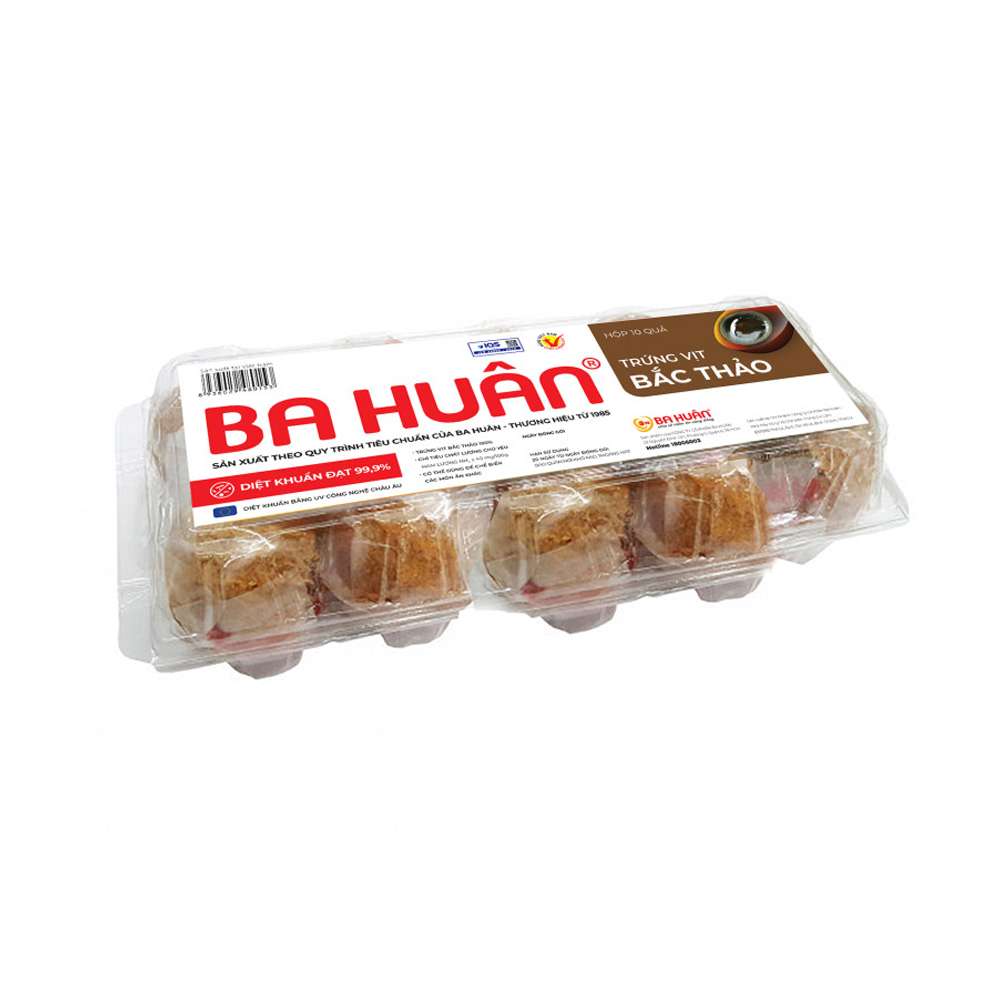 Trứng Vịt Bắc Thảo Ba Huân Hộp 10 quả