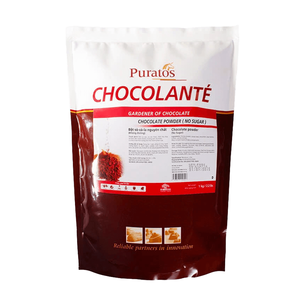Bột Sô Cô La Nguyên Chất Không Đường Puratos 1kg