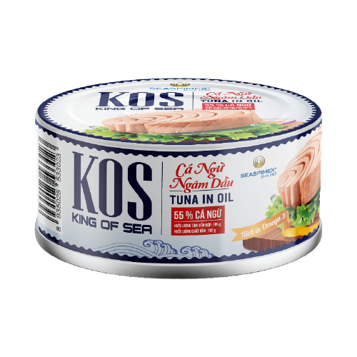 Cá Ngừ Ngâm Dầu KOS Seaspimex 185g