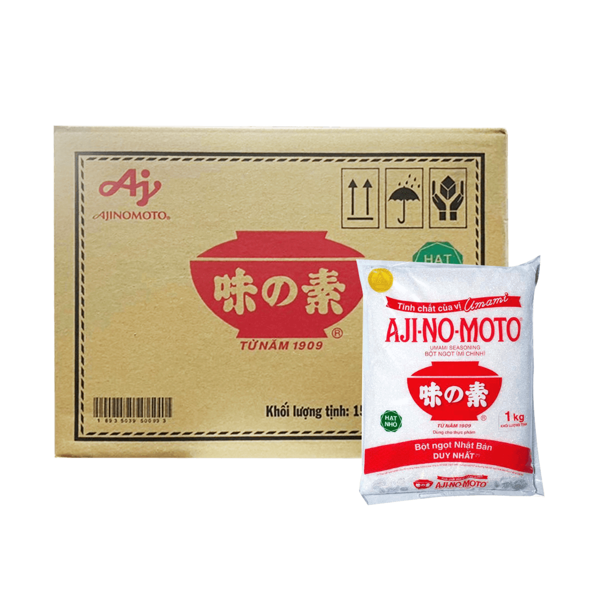 [Thùng] Bột Ngọt Ajinomoto Hạt Nhỏ 1kg x 15 Gói