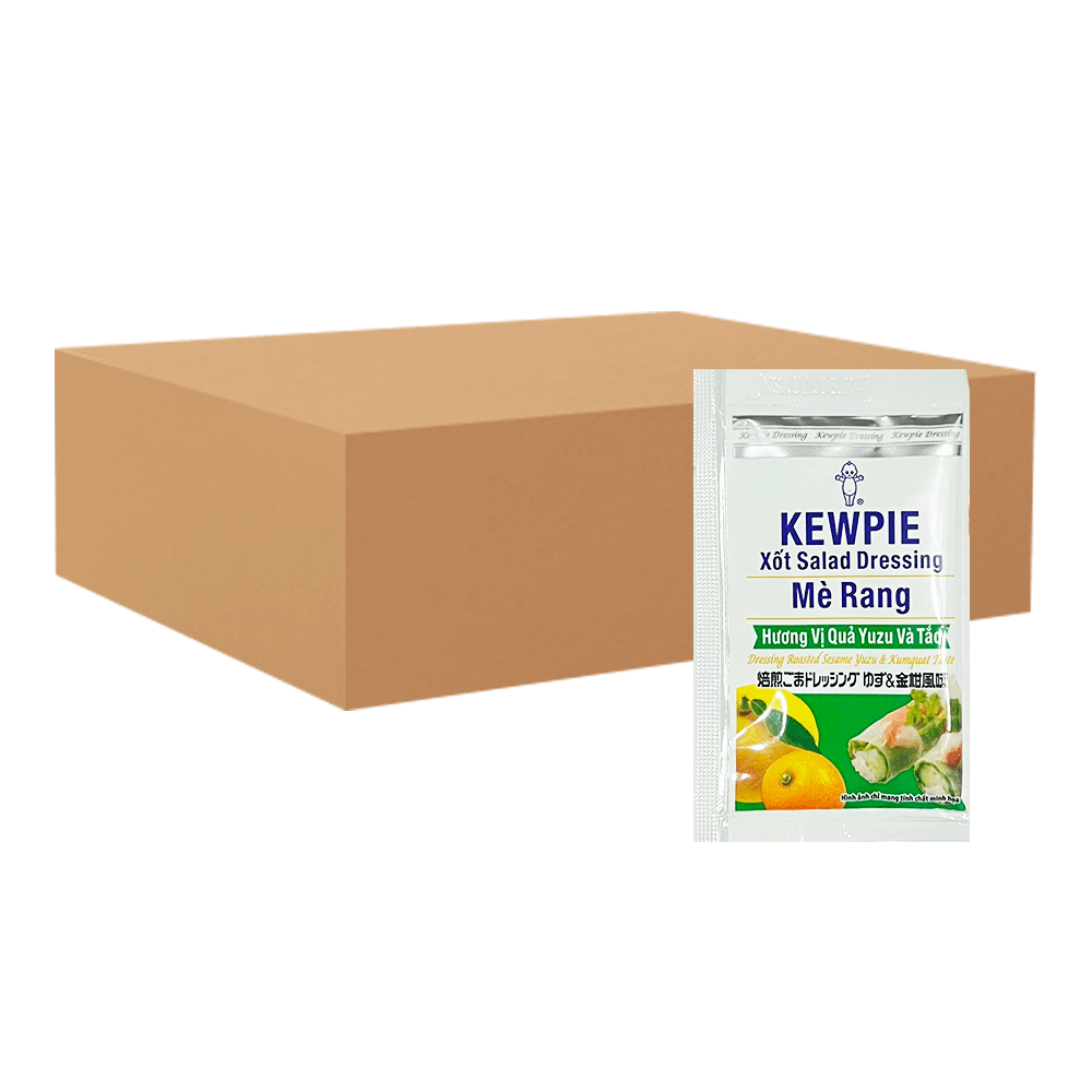 [Thùng] Nước Xốt Salad Mè Rang Kewpie Hương Vị Yuzu Và Tắc 15ml x 400 Gói