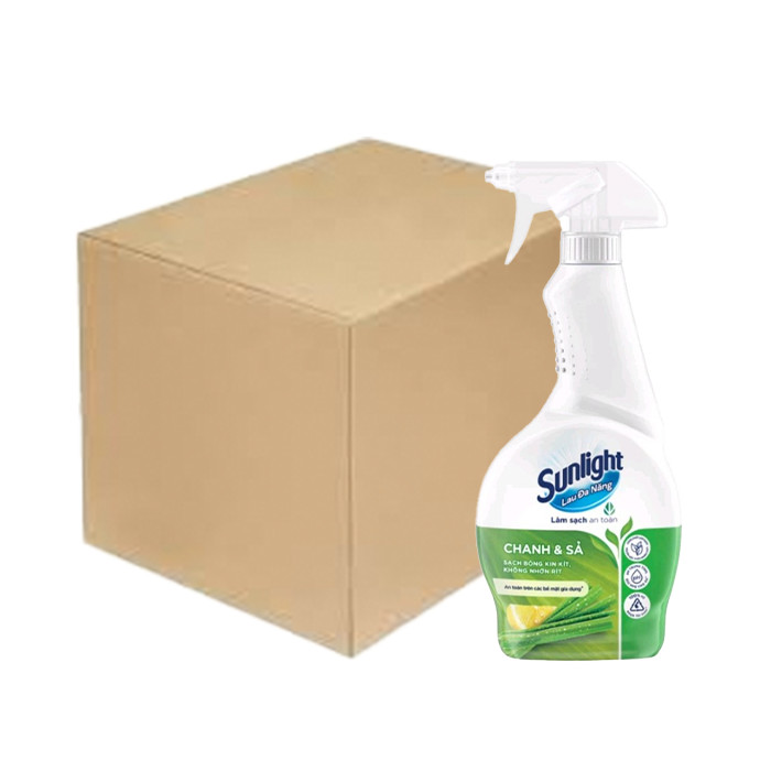 [Thùng] Nước Lau Đa Năng Sunlight Chanh Sả 500ml x 12 Chai